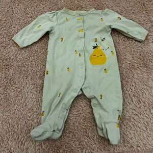 Carters 3 month One Piece Pear Design Button One Piece